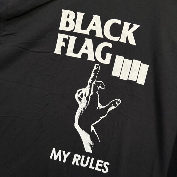 Black Flag My Rules Rock T-Shirt Size Extra Large - Picture 4 of 4